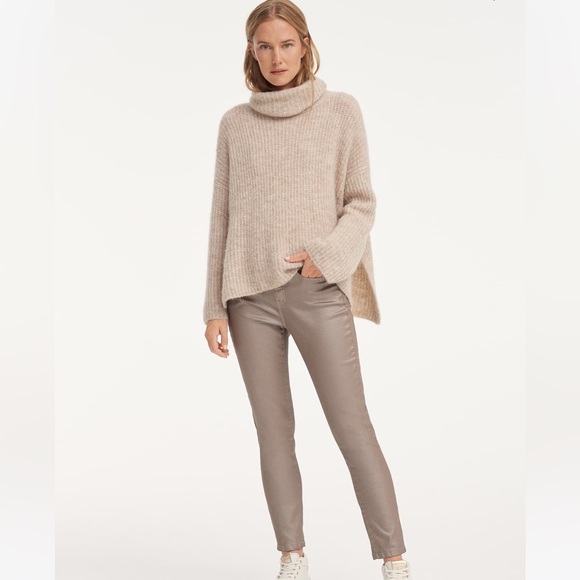 Opus •S• Parja Oatmeal Wool Alpaca Blend Neutral Turtleneck Sweater - Picture 2 of 12